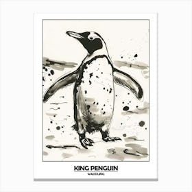 Penguin Waddling Poster 9 Canvas Print