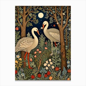 William Morris Swans In The Forest Canvas Print