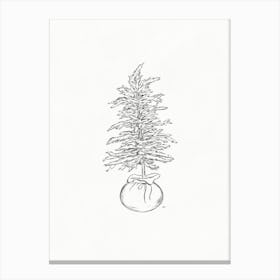 Vintage Christmas Tree Canvas Print