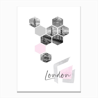Design London Pink Canvas Print