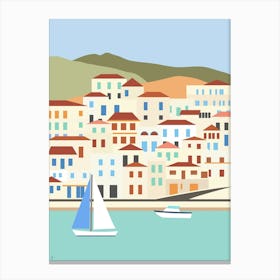 Batsi, Andros, Greece Canvas Print