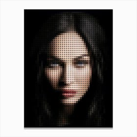 Megan Fox In Style Dots Canvas Print