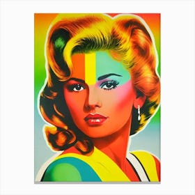 Selena 1 Colourful Pop Art Canvas Print