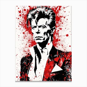 David Bowie Portrait Ink Painting (2) Canvas Print