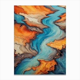 Abstract Of A River Canvas Print