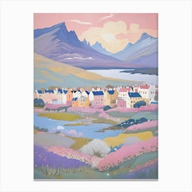 Northern Village In Pastel Canvas Print