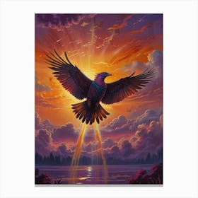 Eagle In Flight 1 Canvas Print