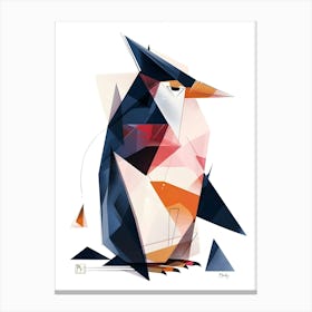 Penguin, Minimalism, Cubism Canvas Print