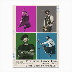 Mike Ness Quotes I Ve Never Been A Flag Waver, But I Can Lead By Example Punk Rock Band Social Distortion Canvas Print
