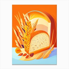 Oat Bran Bread Bakery Product Matisse Inspired Pop Art 2 Canvas Print