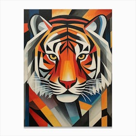 Tiger Geometric Abstract 6 Canvas Print