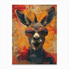 Donkey With Sunglasses 1 Canvas Print