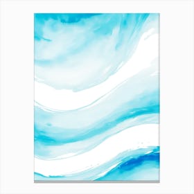 Blue Ocean Wave Watercolor Vertical Composition 49 Canvas Print