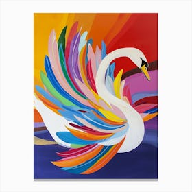 Colourful Swan 5 Canvas Print