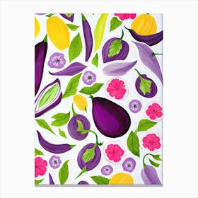 Eggplant 3 Marker vegetable Canvas Print