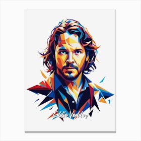 Eddie Vedder 01 Portrait Music Icon Style WPAP Pop Art Canvas Print