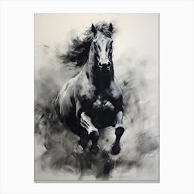 A Horse Painting In The Style Of Chiaroscuro 4 Canvas Print