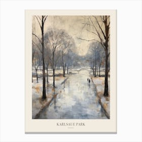 Winter City Park Poster Karlsaue Park Kassel 2 Canvas Print