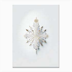 Delicate, Snowflakes, Marker Art 2 Canvas Print