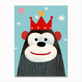 Little Gorilla 4 Wearing A Crown Canvas Print