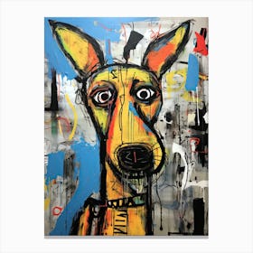 Woofing the Streets: Neo-Expressionism in Basquiat style Canvas Print