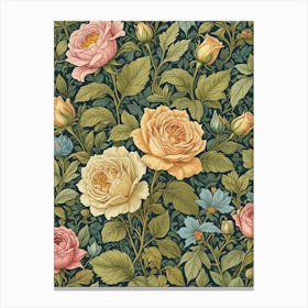 Roses Wallpaper Canvas Print
