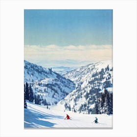 Åre, Sweden Vintage Skiing Poster Canvas Print
