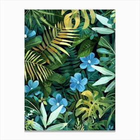 Seamless Tropical Pattern 1 Canvas Print