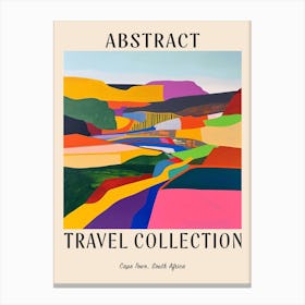Abstract Travel Collection Poster Cape Town South Africa 3 Canvas Print