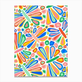 Abstract Colorful Butterfly Shapes 1 Canvas Print