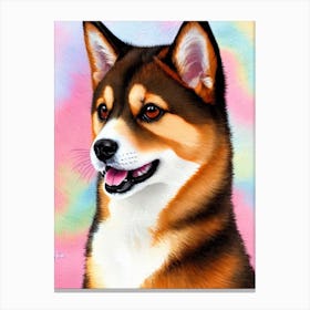 Shiba Inu 2 Watercolour dog Canvas Print