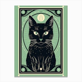 The Fool, Black Cat Tarot Card 3 Canvas Print