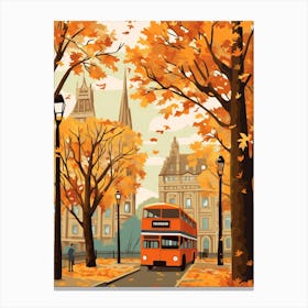 London In Autumn Fall Travel Art 4 Canvas Print