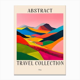 Abstract Travel Collection Poster Peru 1 Canvas Print