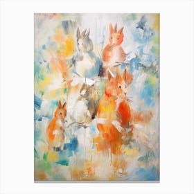 Squirrel Abstract Expressionism 4 Canvas Print