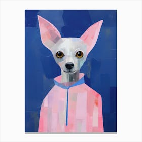 Playful Illustration Of Dog For Kids Room 3 Canvas Print