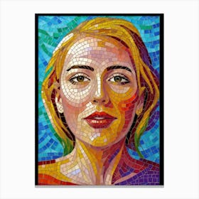 Mosaic Of A Woman Canvas Print