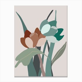 Flower Plant Leaves Foliage Canvas Print