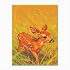 Fawn Illustration 10 Canvas Print