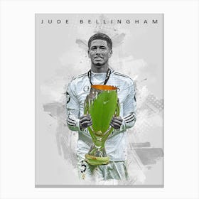 Jude Bellingham Super Cup Drawing Sketch Canvas Print