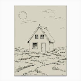 House In The Field Canvas Print