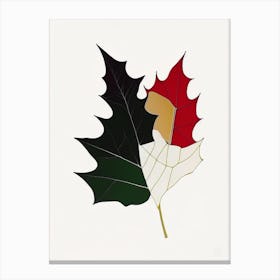 Holly Leaf Abstract Canvas Print