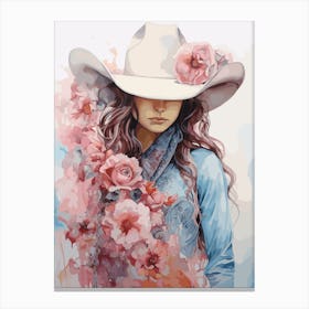 Cowgirl Watercolour Flower 5 Canvas Print