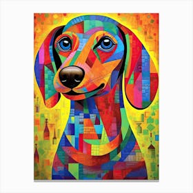 Dachshund dog poster Canvas Print