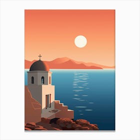 sunset in Santorini Canvas Print