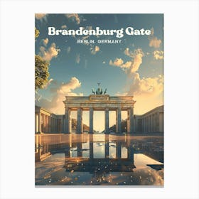 Brandenburg Gate Berlin Sightseeing Digital Travel Illustration Toile