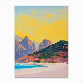 Cala Goloritzé, Sardinia, Italy Bright Abstract Canvas Print