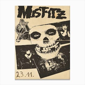 Misfits Misfitz Punk Rock Relics Vintage Poster Print Canvas Giclee Annex Art Canvas Print