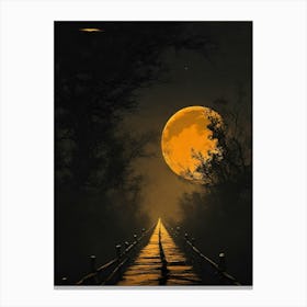 Moonlit Bridge Canvas Print