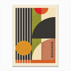 Bauhaus Abstract Colourful Print 3 Canvas Print